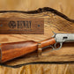 Walker Wood Gifts Gun Display Rustic Beautiful Contoured Live Edge Red Oak Lever Action Henry Gun Display Collectors Gift