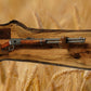 Walker Wood Gifts Gun Display Rustic Beautiful Contoured Live Edge Red Oak Lever Action Henry Gun Display Collectors Gift