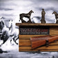 Walker Wood Gifts Gun Display Rustic Faux Live Edge Knotty Pine Rifle Wall Display with Deep Shelf