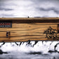 Walker Wood Gifts Gun Display Rustic Faux Live Edge Knotty Pine Rifle Wall Display with Deep Shelf