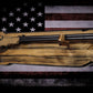 Walker Wood Gifts Gun Display Rustic Faux Live Edge Lever Action Rifle Display | Knotty Pine Gun Rack | American Eagle Flag | Handmade Wall Mount
