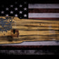 Walker Wood Gifts Gun Display Rustic Faux Live Edge Lever Action Rifle Display | Knotty Pine Gun Rack | American Eagle Flag | Handmade Wall Mount