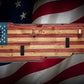 Walker Wood Gifts Gun Display Rustic Faux Live Edge Trump Old Glory Flag Rifle Display Collector Gift