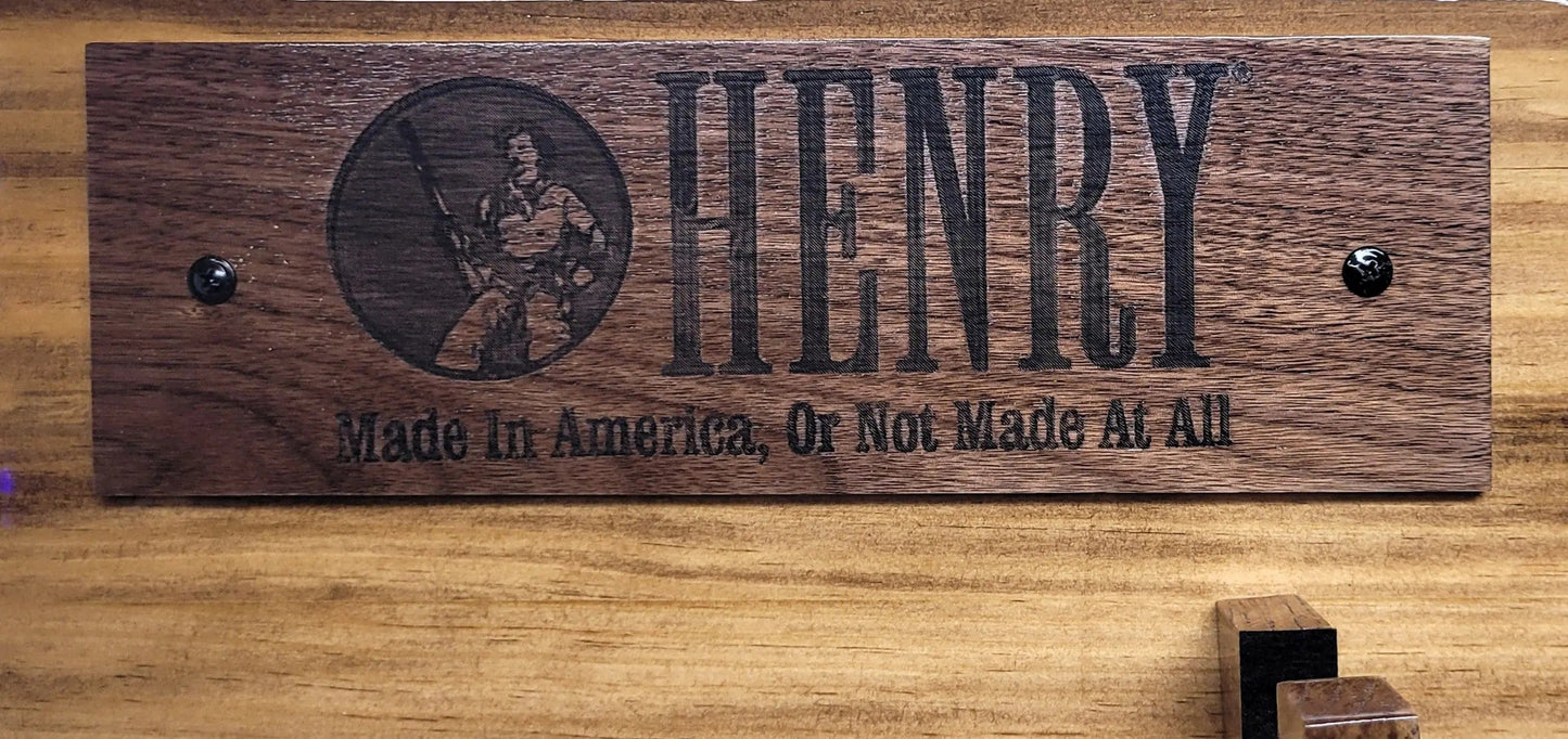 Walker Wood Gifts Gun Display Rustic Lever Action Henry Faux Live Edge Knotty Pine Gun Display Collector Gift