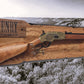 Walker Wood Gifts Gun Display Rustic Lever Action Henry Rifle Display Cabin Oak with Lock Collectors Gift