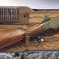 Walker Wood Gifts Gun Display Rustic Lever Action Henry Rifle Display Cabin Oak with Lock Collectors Gift