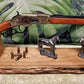 Walker Wood Gifts Gun Display Rustic Lever Action Oak Rifle Display Stand Western Cowboy Decor Gift