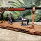 Walker Wood Gifts Gun Display Rustic Lever Action Oak Rifle Display Stand Western Cowboy Decor Gift