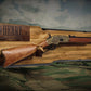 Walker Wood Gifts Gun Display Rustic Lever Action Rifle Display | Handcrafted Rustic Faux Live Edge Knotty Pine Gun Rack Wall Mount Henry Decor Gift