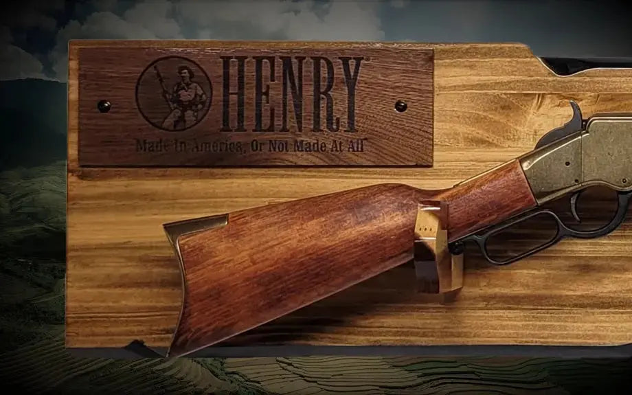 Walker Wood Gifts Gun Display Rustic Lever Action Rifle Display | Handcrafted Rustic Faux Live Edge Knotty Pine Gun Rack Wall Mount Henry Decor Gift