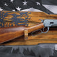 Walker Wood Gifts Gun Display Rustic Lever Action Wall Rifle Display Black Eagle Knotty Pine Faux Live Edge