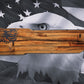 Walker Wood Gifts Gun Display Rustic Lever Action Wall Rifle Display Black Eagle Knotty Pine Faux Live Edge