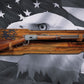 Walker Wood Gifts Gun Display Rustic Lever Action Wall Rifle Display Black Eagle Knotty Pine Faux Live Edge