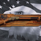 Walker Wood Gifts Gun Display Rustic Lever Action Wall Rifle Display Black Eagle Knotty Pine Faux Live Edge