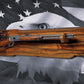Walker Wood Gifts Gun Display Rustic Lever Action Wall Rifle Display Black Eagle Knotty Pine Faux Live Edge