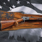 Walker Wood Gifts Gun Display Rustic Lever Action Wall Rifle Display Black Eagle Knotty Pine Faux Live Edge