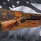 Walker Wood Gifts Gun Display Rustic Lever Action Wall Rifle Display Black Eagle Knotty Pine Faux Live Edge
