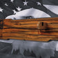 Walker Wood Gifts Gun Display Rustic Lever Action Wall Rifle Display Black Eagle Knotty Pine Faux Live Edge