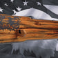 Walker Wood Gifts Gun Display Rustic Lever Action Wall Rifle Display Black Eagle Knotty Pine Faux Live Edge