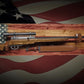 Walker Wood Gifts Gun Display Rustic Old Glory All-Purpose Rifle Display Knife Mount Aspen Cabin Collectors Gift