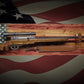 Walker Wood Gifts Gun Display Rustic Old Glory All-Purpose Rifle Display Knife Mount Faux Live Edge Aspen Cabin Décor Perfect Collectors Gift