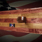 Walker Wood Gifts Gun Display Rustic Old Glory All-Purpose Rifle Display Knife Mount Faux Live Edge Aspen Cabin Décor Perfect Collectors Gift