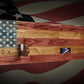 Walker Wood Gifts Gun Display Rustic Old Glory All-Purpose Rifle Display Knife Mount Faux Live Edge Aspen Cabin Décor Perfect Collectors Gift