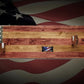 Walker Wood Gifts Gun Display Rustic Old Glory All-Purpose Rifle Display Knife Mount Faux Live Edge Aspen Cabin Décor Perfect Collectors Gift