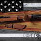 Walker Wood Gifts Gun Display Rustic Old Glory Don't Tread On Me M1 Garand Display Faux Live Edge Knotty Pine Cabin Décor Collectors Gift