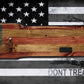 Walker Wood Gifts Gun Display Rustic Old Glory Don't Tread On Me M1 Garand Display Faux Live Edge Knotty Pine Cabin Décor Collectors Gift