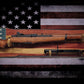 Walker Wood Gifts Gun Display Rustic Old Glory M1 Garand Gun and Knife Display Faux Live Edge Knotty Pine Gift