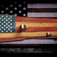 Walker Wood Gifts Gun Display Rustic Old Glory M1 Garand Gun and Knife Display Faux Live Edge Knotty Pine Gift