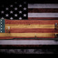 Walker Wood Gifts Gun Display Rustic Old Glory M1 Garand Gun and Knife Display Faux Live Edge Knotty Pine Gift