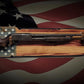Walker Wood Gifts Gun Display Rustic Old Glory Shotgun Display Faux Live Edge Knotty Pine Cabin Décor Collectors Gift