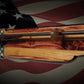 Walker Wood Gifts Gun Display Rustic Old Glory Shotgun Display Faux Live Edge Knotty Pine Cabin Décor Collectors Gift