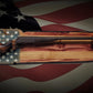 Walker Wood Gifts Gun Display Rustic Old Glory Shotgun Display Faux Live Edge Knotty Pine Cabin Décor Collectors Gift