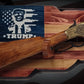 Walker Wood Gifts Gun Display Rustic Trump Lever Action Gun Display Faux Live Edge Knotty Pine Collectors Gift