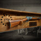 Walker Wood Gifts Gun Display Tradition 1776 Star Henry Lever Action Shelf Rifle Gun Display, Western Farmhouse Gift