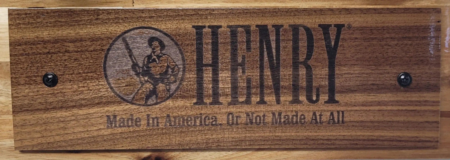 Walker Wood Gifts Gun Display Traditional Lever Action Henry Rifle Display Cabin Acacia Décor Collectors Gift