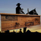 Walker Wood Gifts Gun Display Traditional Lever Action Henry Rifle Display Cabin Oak with Lock Collectors Gift