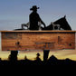 Walker Wood Gifts Gun Display Traditional Lever Action Henry Rifle Display Cabin Oak with Lock Collectors Gift