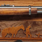 Walker Wood Gifts Gun Display Traditional Lever Action Henry Rifle Display Cabin Oak with Lock Collectors Gift