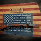 Walker Wood Gifts Gun Display Unique Old Glory We The People Lever Action Knotty Pine Rifle Display Collectors Gift