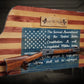 Walker Wood Gifts Gun Display Unique Old Glory We The People Lever Action Knotty Pine Rifle Display Collectors Gift