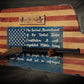 Walker Wood Gifts Gun Display Unique Old Glory We The People Lever Action Knotty Pine Rifle Display Collectors Gift