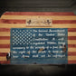 Walker Wood Gifts Gun Display Unique Old Glory We The People Lever Action Knotty Pine Rifle Display Collectors Gift