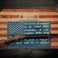 Walker Wood Gifts Gun Display Unique Old Glory We The People Lever Action Knotty Pine Rifle Display Collectors Gift