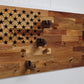 Walker Wood Gifts gun rack 50 Black Star Flag 3 Place Lever Action Rifle Cabin Acacia Display Collector Gift