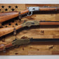 Walker Wood Gifts gun rack 50 Black Star Flag 3 Place Lever Action Rifle Cabin Acacia Display Collector Gift