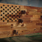 Walker Wood Gifts gun rack 50 Black Star Flag 3 Place Lever Action Rifle Cabin Acacia Display Collector Gift